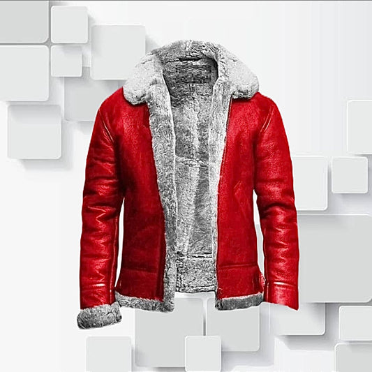 Natrule Colour Red Leather Inside Furr Jacket for Men